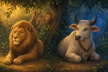 Lion and bull Panchatantra story thumbnail